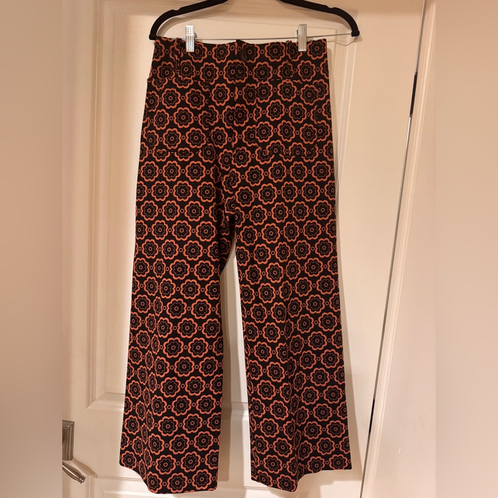 Anthropologie Maeve Colette orange and black womens pants size 28